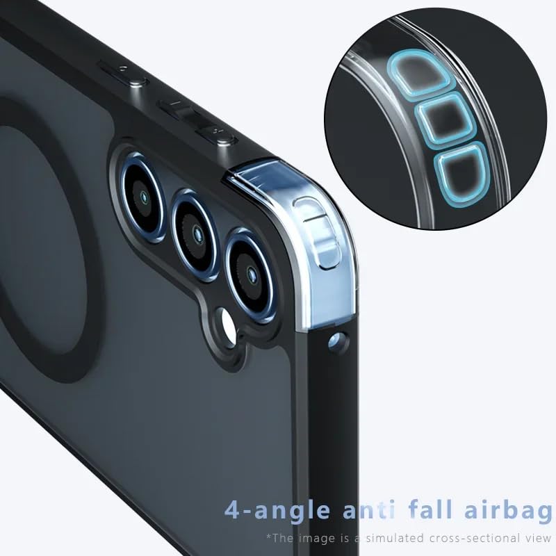Image of Mobile Back Cover for Samsung Galaxy S24 FE 5G, Matte PC & Side Black TPU Case, Scratch-Resistant Bumper Back Case Cover (Galaxy S24 FE)