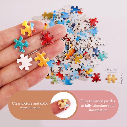 MISITU Puzzles Pequeños de 150 Piezas Micro Mini para Adultos y Jóvenes Paisaje Hawaii 6 x 4 Pulgadas 4 Paquetes miniatura 4