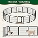 Yaheetech Dog Playpen Outdoor, 24 inch 16 Panels Dog Pen Indoor Heavy Duty Puppy Exercise Pen Metal Pet Fence for RV Camping/Yard/Garden