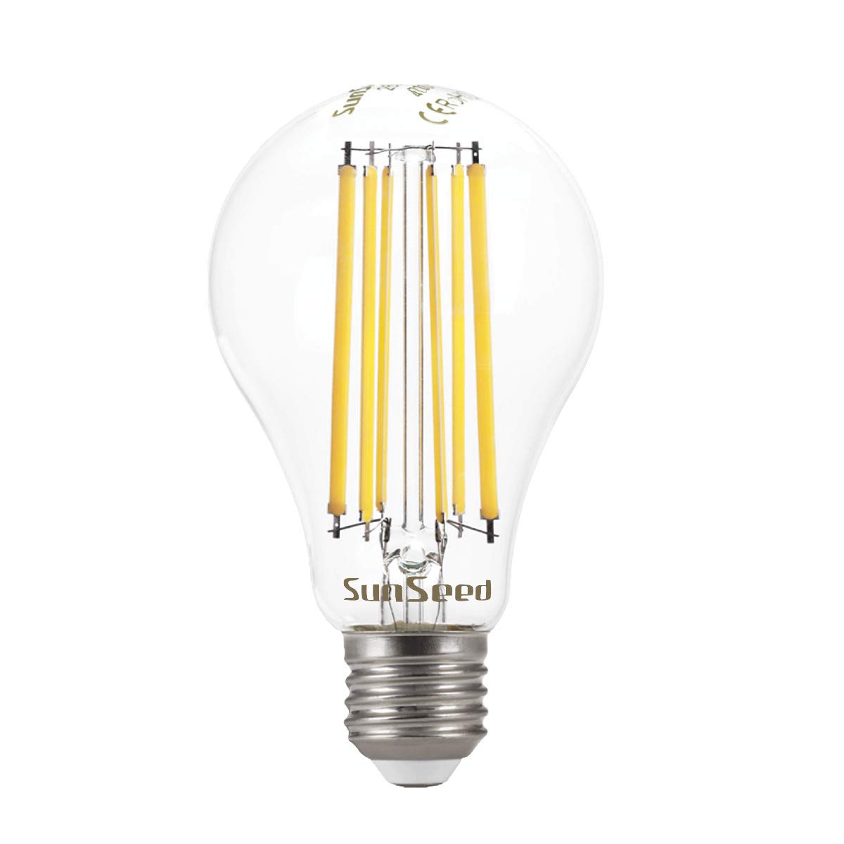 SUNSEED 10x Lampadina E27 Filamento LED 13W Goccia A66 1800 Lm Luce Naturale 4000K