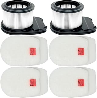 Dlh Western Replacement Filters Compatible with Shark IZ662H, IZ682H, Vertex Pro Cordless Stick Vacuum Lightweight, 4 Foam & Felt Filters and 2 HEPA Filters Kit
