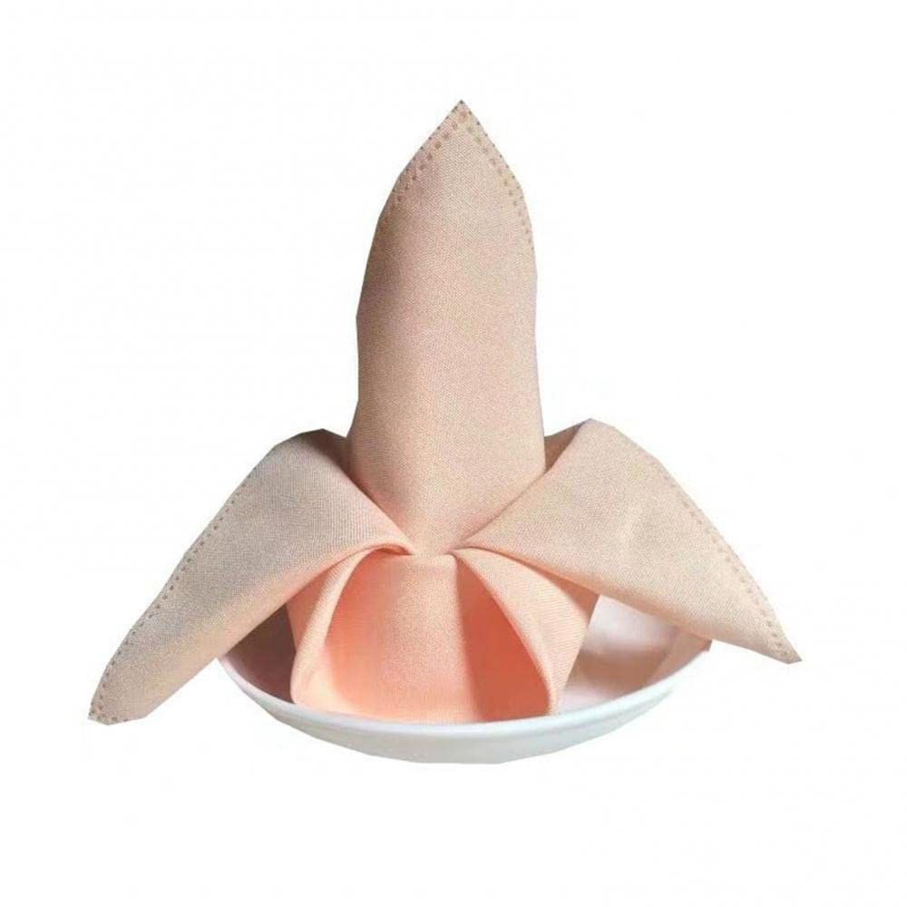 Cloth Dinner Table Napkins, Cloth Dinner Napkins Multicolor 2PCS 48cmx48cm Washable(Champagne)