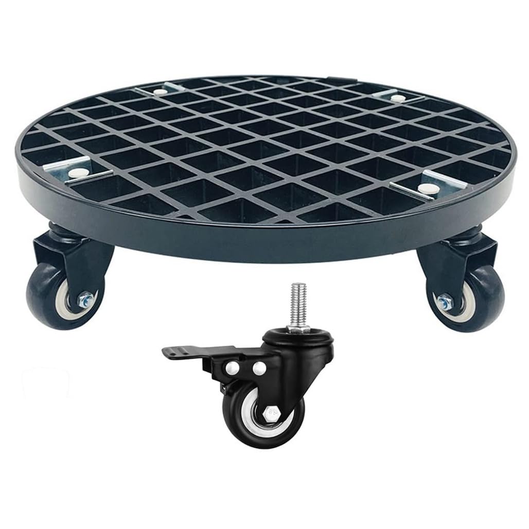 DFGHNBVC Heavy Duty Rolling Plant Stand With Lock Wheels, Planter Caddy Roller Base For Large Potted Trees - Indoor Outdoor Plant Dolly For Moving Heavy Items 59Cm 880Lbs,Black-59Cm 880Lbs