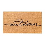 THEODORE MAGNUS Natural Coir Doormat with Non-Slip Backing - 17 x 30 - Outdoor/Indoor - Fall Door Mat - Fall - Hello Autumn - COIR-1730-15-501