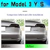 3D Plaid Badge Sticker Dual Motor Emblem Decor fit for Model 3 Y S X Accessories (Glossy Black-Black Line)
