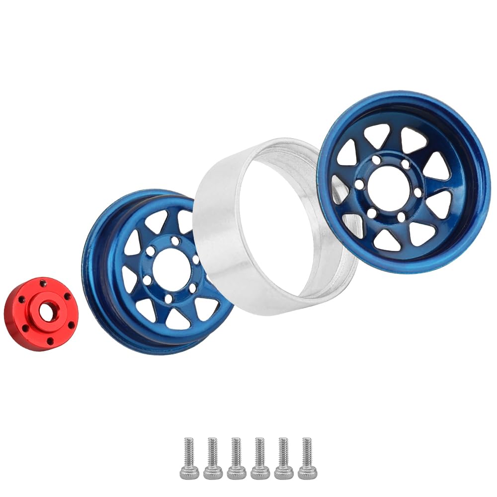 Palumma Cerchi Beadlock In Alluminio Per TRX4M – Set 4 Pezzi Grigio, Upgrade Per RC Crawler 1/18 E 1/24 - 2