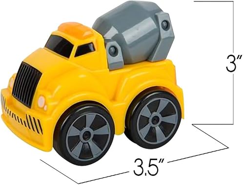 Miniatura 4 de ArtCreativity Juego de vehículos de construcción de 3.5 pulgadas con luces y sonido, juego de 3, incluye mini camión volquete, camión de remolque y