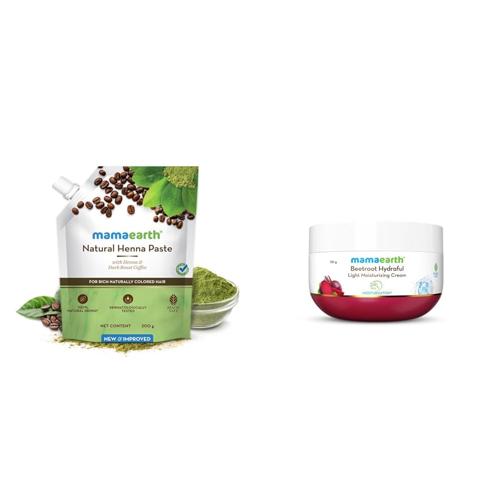 Mamaearth Natural Henna Paste Mamaearth Beetroot Hydraful Light Moisturizing Cream with Beetroot Hyaluronic Acid for Hydrated Pink Glow 50 g-picture-17