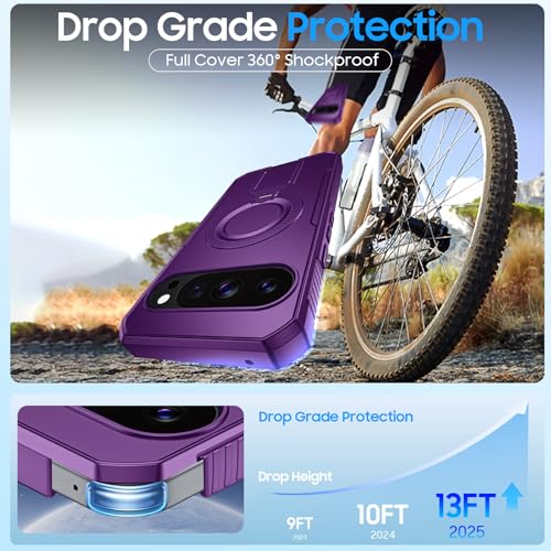 Coque Google Pixel 10 Pro XL antichoc violette à béquille - 7