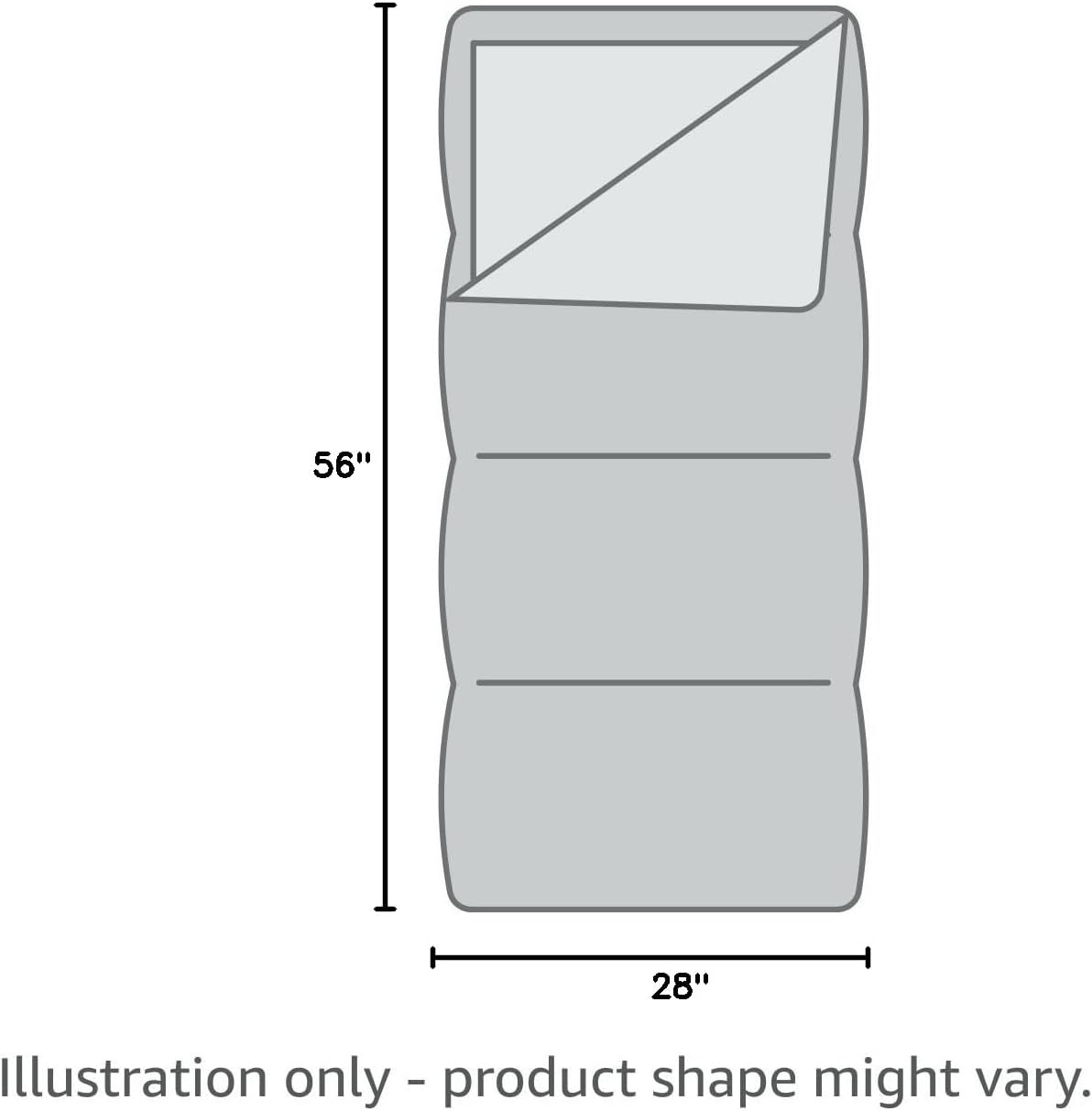 Kids 28" x 56" 45-Degree Sleeping Bag (Emoji Patch)