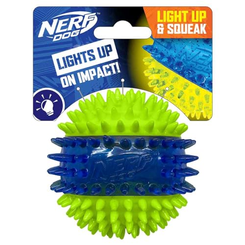 Nerf Dog Three Toy Gift Set: Crunch Ball, Spike LED Squeak Ball, and Squeak Football Gift Set - Thumbnail 3