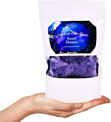 Miniatura 6 de Remoje relajante de mar  Remojo de sal del mar muerto y Epsom  Desintoxicante, aromaterapéutico, eficaz  20 onzas  8 mezclas únicas (dulces sueños)
