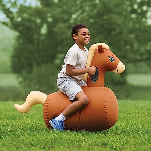 Hearthsong Hop N Go Inflatable Riding Bouncy Horse Hopping Toys for Kids Ages 5+ - Ride On Bouncer Animal Hopper Jumping Toys for Outdoor Games - Image 8