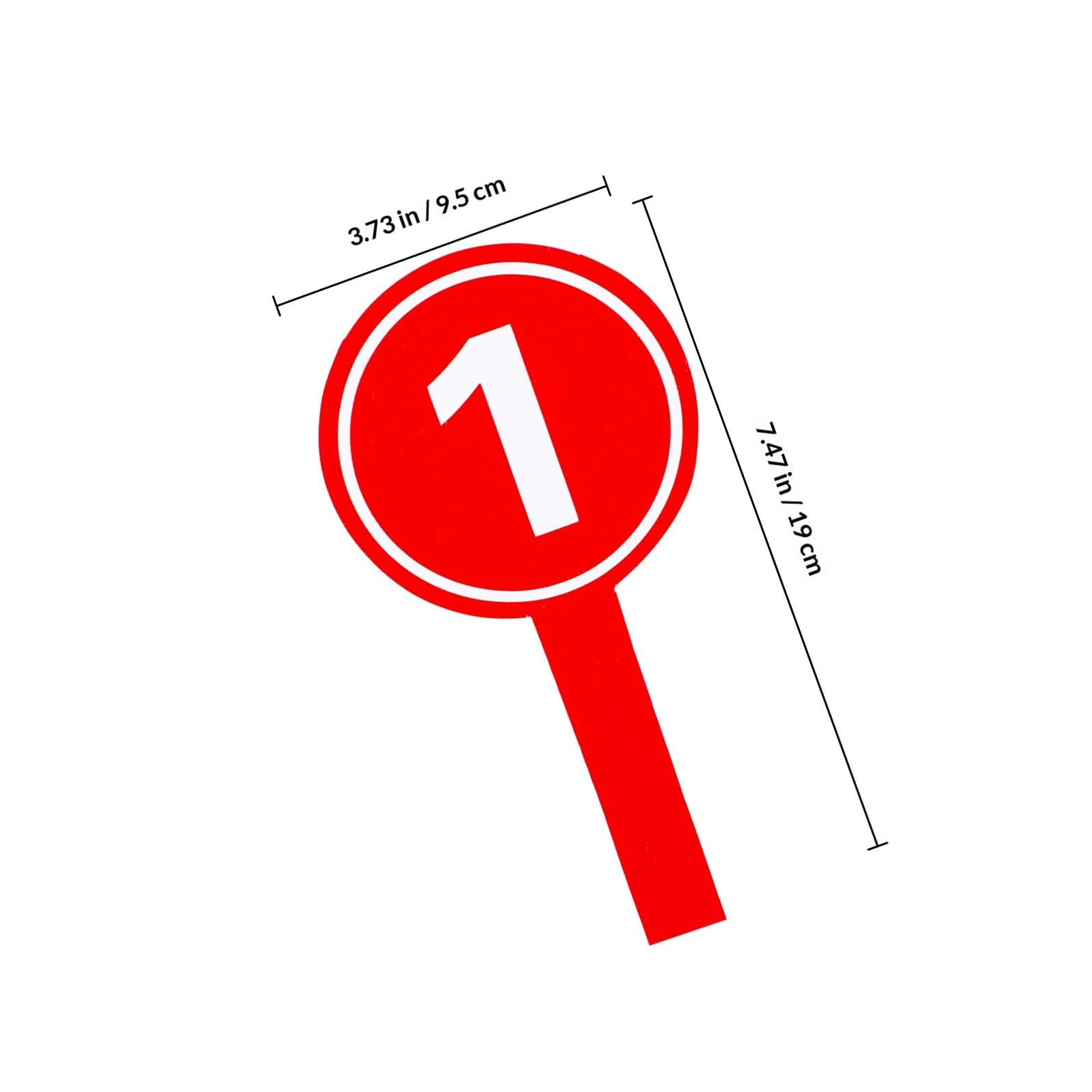 Zerodeko Score Petanque Exterieur Tableaux Numériques Portables Rouges en Mousse, 10 Pièces, pour Vote et Notation, Simples et Polyvalents