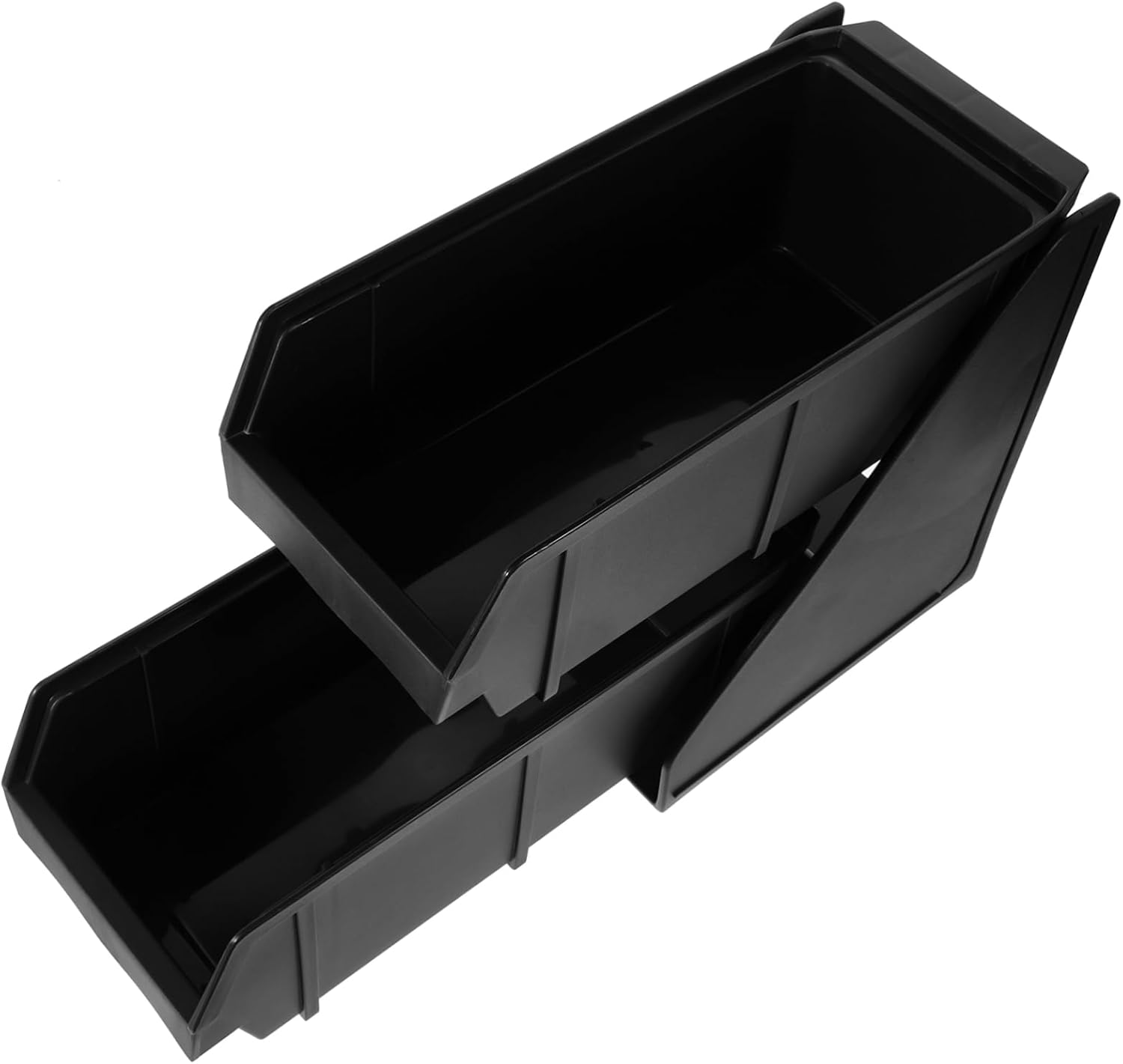 IMIKEYA Plastic Coffee Bar Organizer Box for Countertop Lightweight Coffee Station Storage with Two Compartments for Tea Bags Sugar Creamer and Condiments Easy Clean Minimalist Design