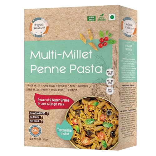 Organic Wisdom-Back to Roots Multi Millet Penne Pasta, 180 g | 9 ...