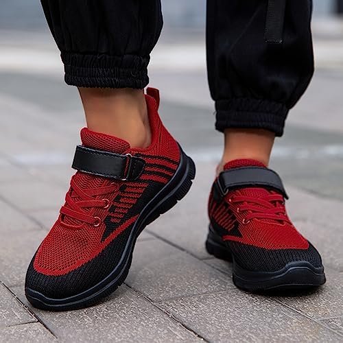 IWIHMIV Boys Lightweight Non Slip Running Shoes Kid Girls Athletic Tennis Shoe Breathable Lightweight Slip on Sports Shoes4