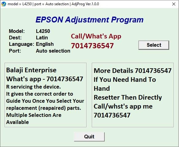 See full amazon price history chart for Adjustment Program Resetter Single Pc L4250 L4260 (Email Delivery - No CD) Adjustment Program Resetter Single Pc L4250 L4260 (Email Delivery - No CD) (B0CZ8XY1K8) Amazon Price History, Amazon Price Tracker