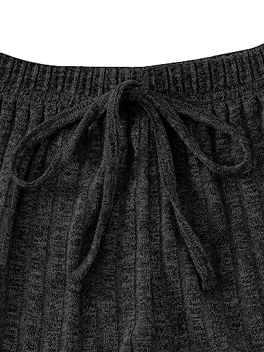 Image of SOLY HUX Women's Button Front Ribbed Knit Tank Top and Shorts Pajama Set Sleepwear Lounge Sets