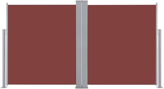 ZEYUAN Retractable Side Awning Brown 140x600 cm,Garden Awnings Sun Shade Awnings,Anti-UV and Waterproof Awnings for Patio, Balcony, Restaurant
