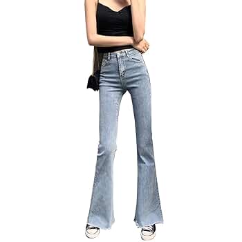 Amazon | [Belle Cie] レディース フレア ジーンズ デニムパンツ
