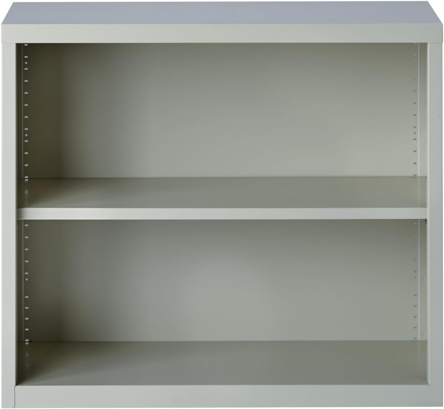Hirsh 2 Shelf Metal Bookcase in Light Gray