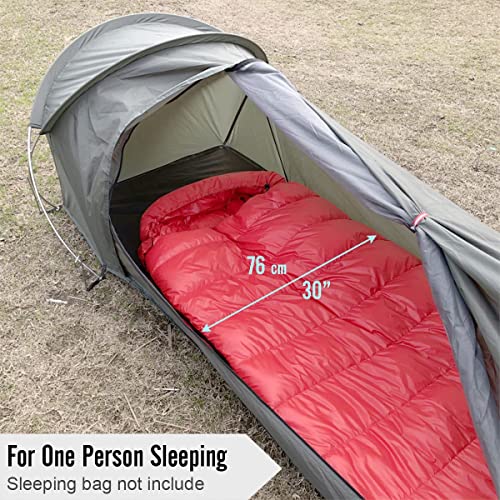 Preself Lightweight One Person Tent, Standard Bivy Bivvy Solo Tent, Motorcycle Cycling Backpacking Hiking (Green) #TOP2