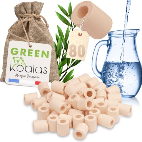 GREEN KOALAS X80 PINK EM® Cuentas de cerámica con microorganismos eficientes Cuentas de purificación natural para la filtración del agua Decantador de la fuente de agua del grifo Filtro de la máquina