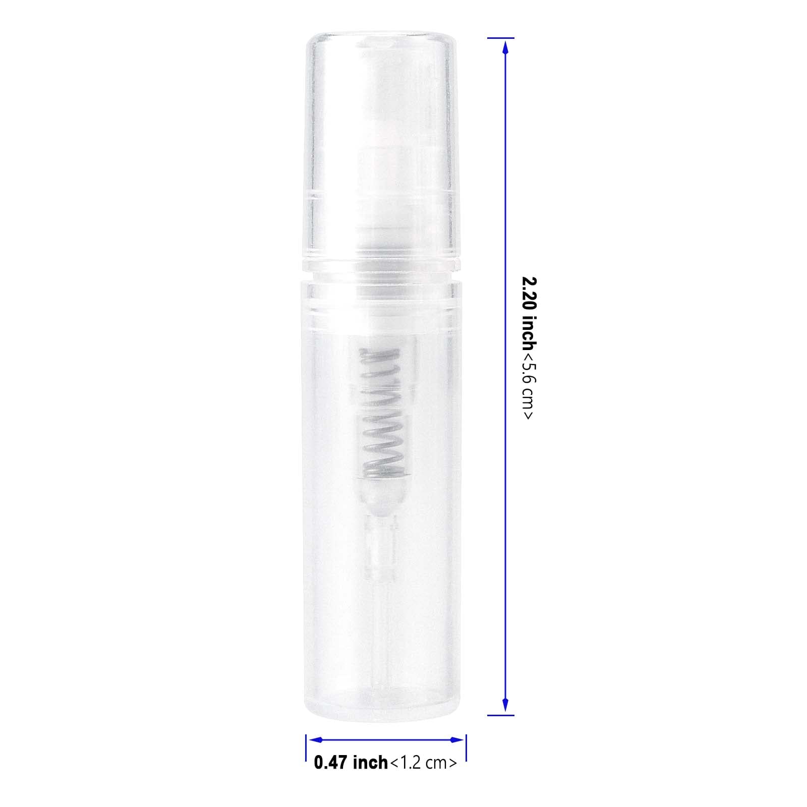 120 botellas de spray de muestra de 2 ml, botellas vacías de muestra de perfume, botella atomizadora para perfume, maquillaje, gimnasios y viajes cortos, transparente