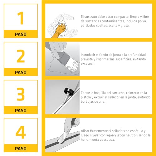 Miniatura 4 de Sika - Silicona Neutra - Sikaseal 174 Construcción - Transparente - Sellador De Silicona Para Marcos De Puertas Y Ventanas - Muy Bajo Olor - 300ml
