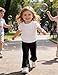 ZUEMET 3 Pack Baby Girls Flare Leggings Toddler Bell Bottoms Pants Infant Girl Soft Cotton Clothes Size 18-24M Black+Black+Black