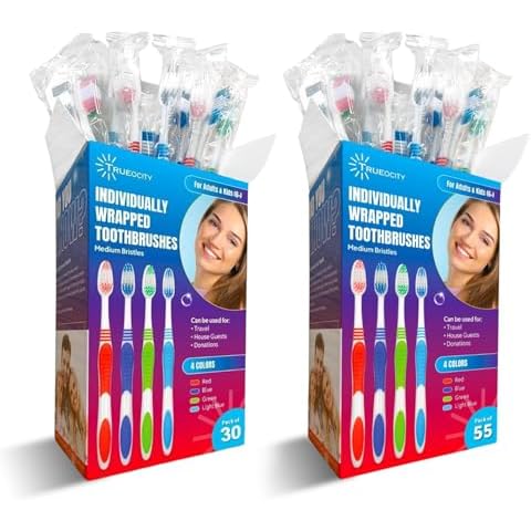 Trueocity 85 Individually Wrapped Toothbrushes Cover