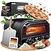 Produktbild HOFFEUER Pizzaofen elektrisch  Profi Elektro-Pizza Ofen für Zuhause mit Pizzastein, Drehfunktion & Zubehör | Pizza wie aus dem Steinofen, Flammkuchenofen | Elektrischer Pizzamaker | Grill Oven