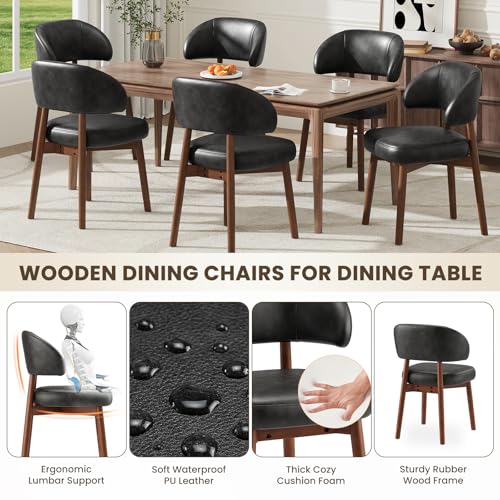 Image of MALOL 47 inch-63 inch Extendable Round to Oval Dining Table Chairs Set for 4-8, Modern Wooden Kitchen Table and Chairs with Hidden Storage and Fluted Design for Dining Room /Small Space(Black)