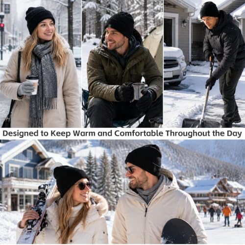 Image of NPJY Unisex Beanie for Men and Women Knit Hat Winter Beanies