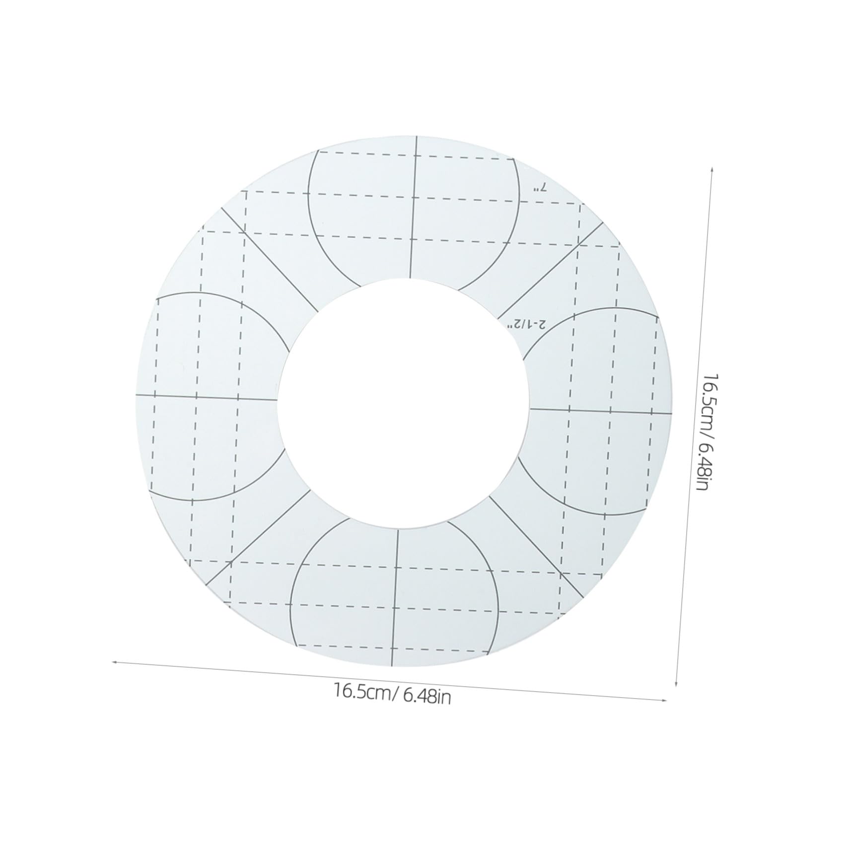5 pezzi Righelli Patchwork in Plastica Antiscivolo per Cucito e Trapuntatura Template Circolari per Taglio Tessuti e Design Abbigliamento per Hobby e Professionisti