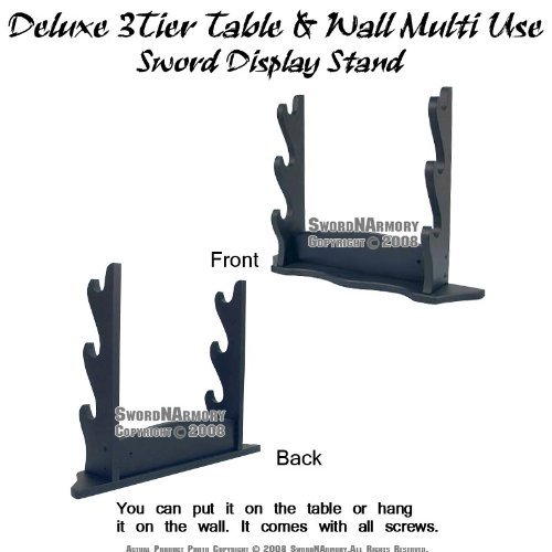 MAKOTO Deluxe 3Tier Table & Wall Multi Use Sword Display Stand