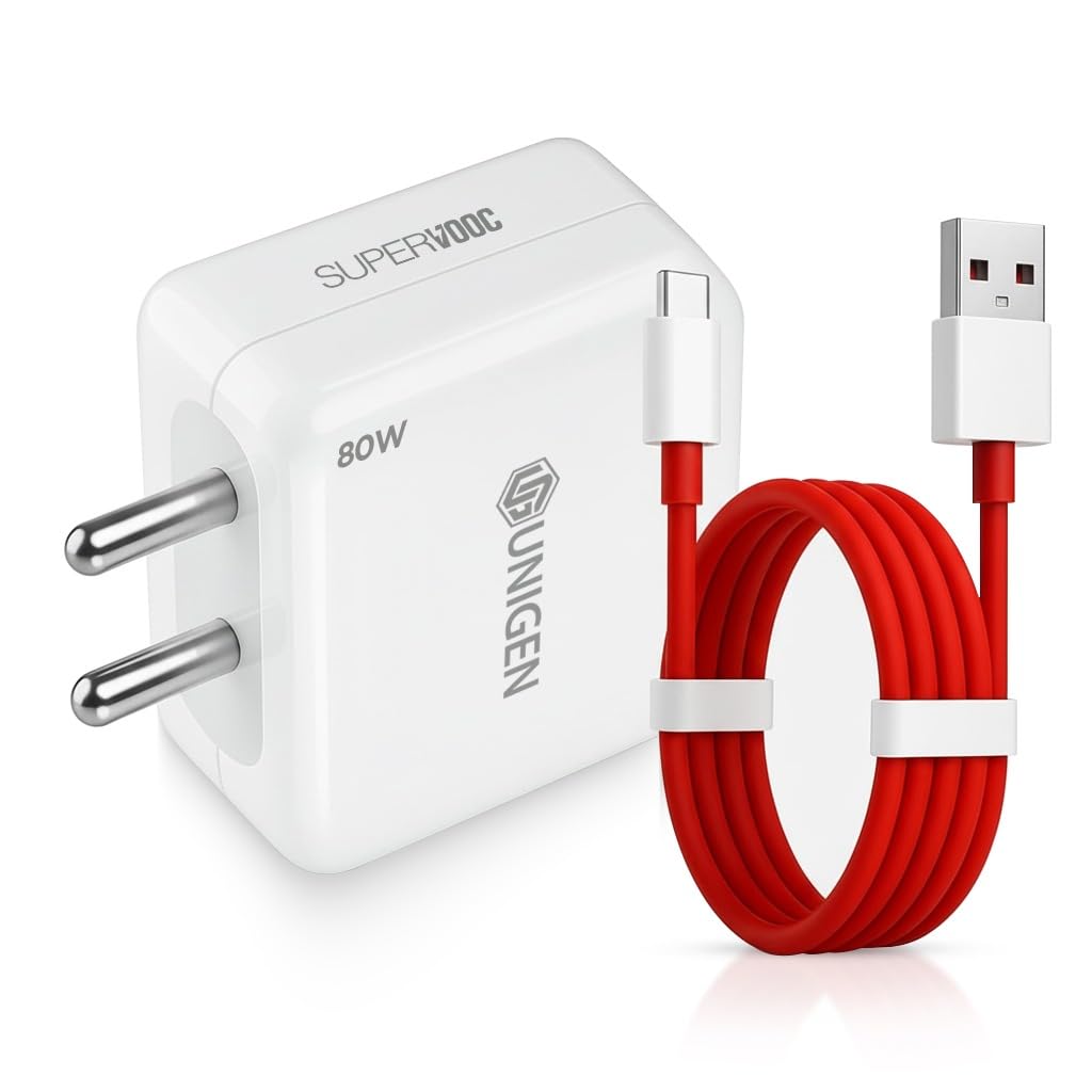 UNIGEN 80W SuperVOOC Fast Charger with 1M Type C Cable Ultra Fast Wall Adapter for OnePlus, Realme, Oppo, Redmi, Xiaomi, Poco, iQOO & More Supports Dart, Dash, Warp, Vooc, SuperVooc, QC 3.0 Charge-image-26