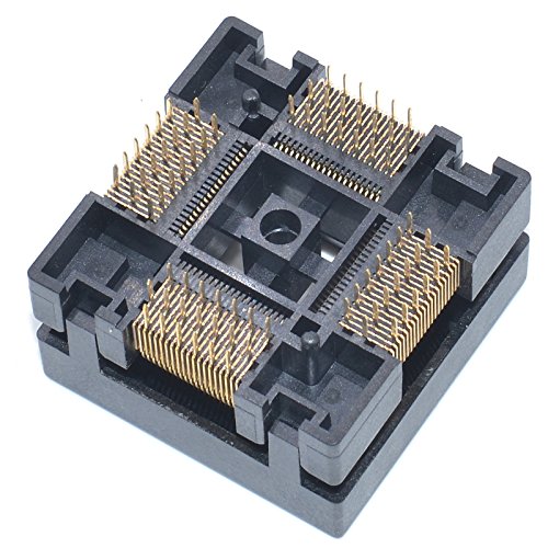 qfp80-05 socket ic burn-in tesing socket otq-80-05-02b 05mm pitch 12x12mm ic dimension open-top socket soldering versionqfp80