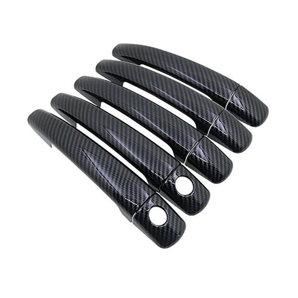 SXQPOCAR Carbon Fiber Door Handle Cover for Peugeot Expert MK2 2007-2016 Car Accessories Stickers Replacement Parts(5Handle 2 Keyhole)