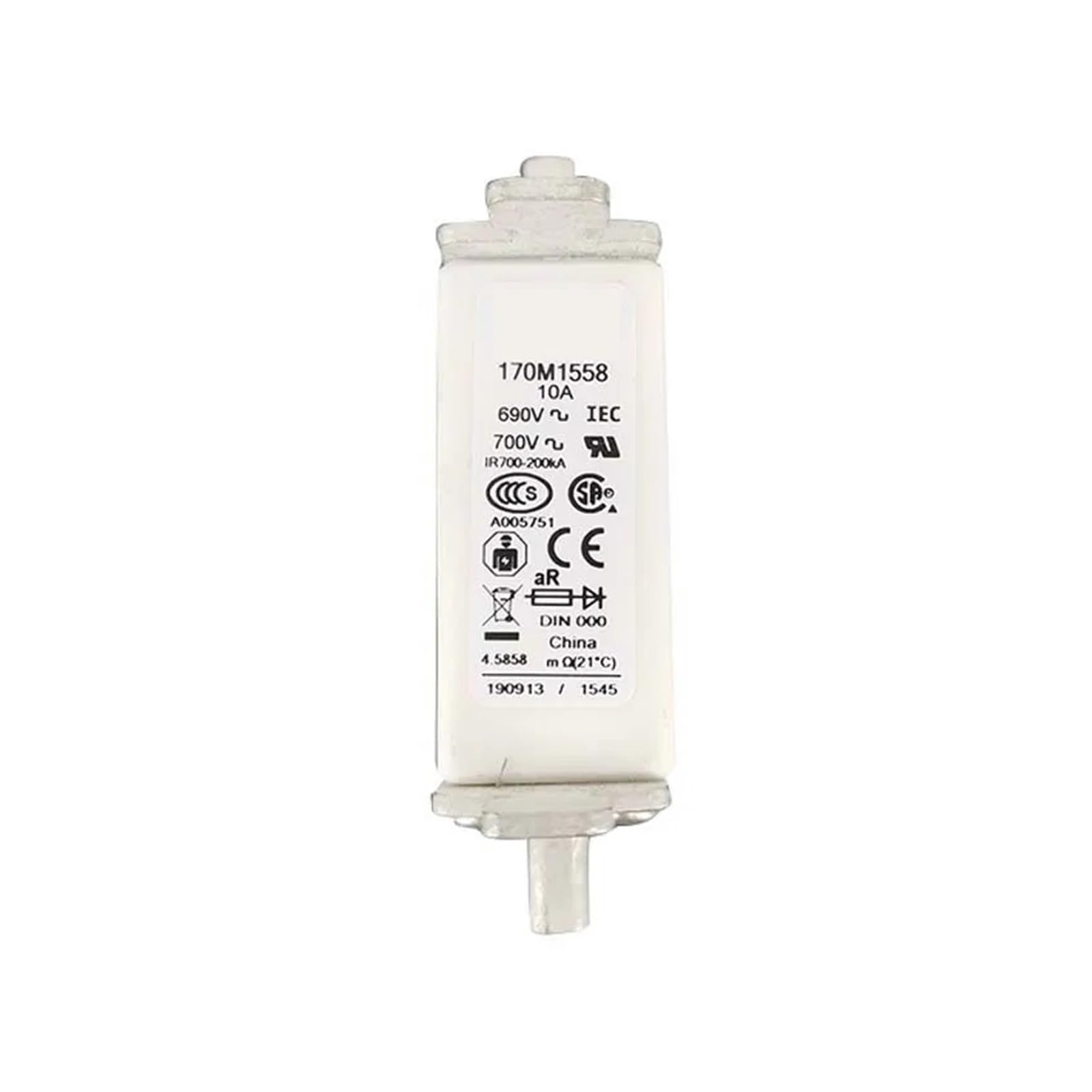 Fusible 170M1559 cartouche rapide basse tension type 170M1558