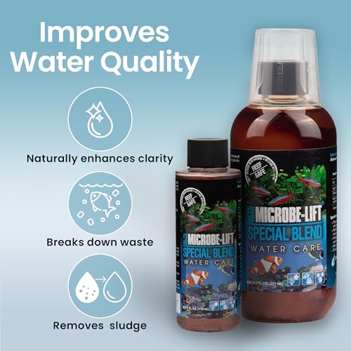 Image of MICROBE-LIFT Special Blend Aquarium Water Care Treatment, Cleaner & Clarifier for Fresh and Saltwater Fish Tanks, Reduces Maintenance & Helps with Aquarium Algae Control and Odor, 4 Ounces (SBH04)
