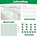 DOUUCO 36 Stück 43 cm Pflanztunnel Bögen, Folientunnel Bögen, Rust Free Fiberglas Tunnelbogen stabil Durable Frei Biegbar Gartenreifen, Gewächshaus Reifen für Gartenstoff Gartenpfähle