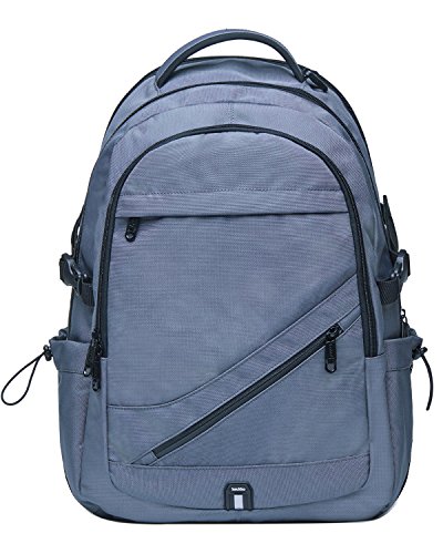 KAUKKO Vintage Canvas Backpack Travel Hiking Satchel Stylish Rucksack with Inner Compartment (Grey-KC03)