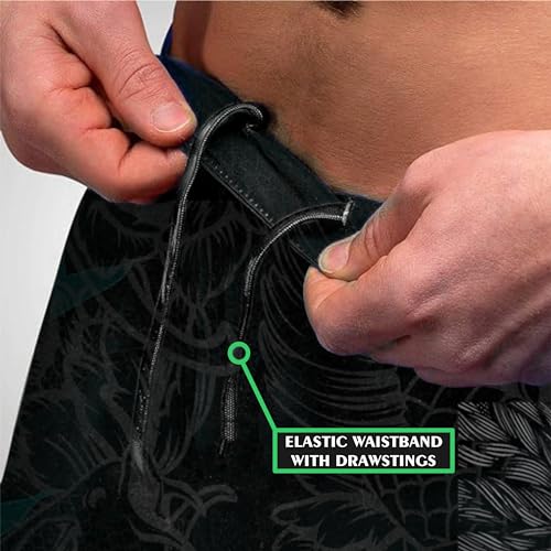 Image of AKIBA Combat /MMA Sublimation Printing Shorts with Embroided Logo for Training & Kickboxing: Fighting Shorts for Martial Arts, Cage Fight, Muay Thai, BJJ, Boxing, and Grappling