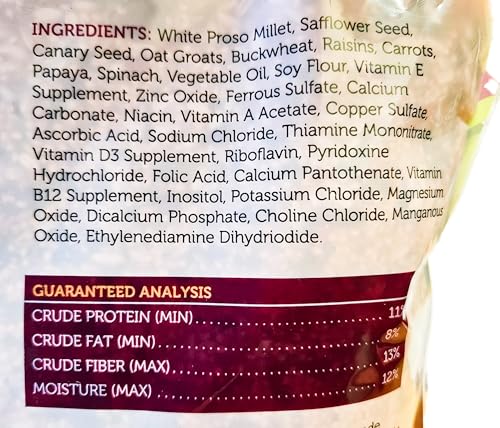 Cockatiel Bird Food (No Sunflower Seeds), 4 lbs Bag - Seed Mix for Cockatiels - Image 6