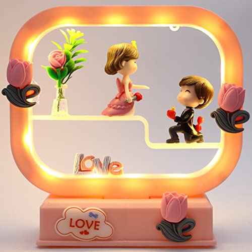 RedRoss LED Love Figurine 17cm Pink Black - Image 2