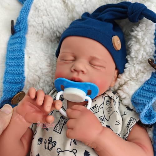 Muñeco Reborn de Silicone de 20 Pulgadas, Niño miniatura 4
