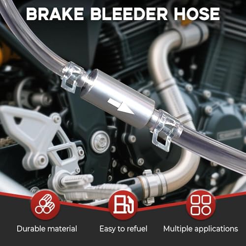 image for Generic 2PCS Brake Bleeder Kit,Motorcycle Brake Bleeder Hose with 2 No