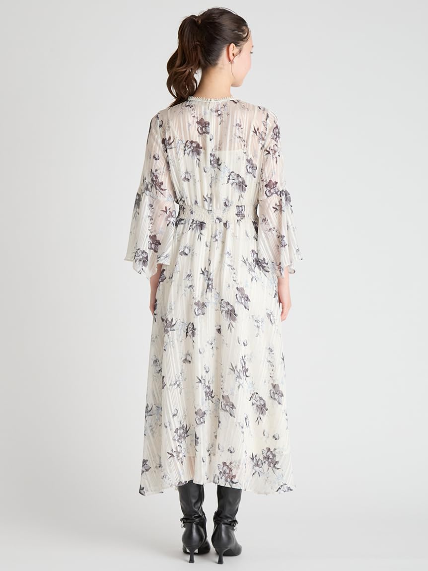 [セルフォード] フラワープリントフレアワンピースCWFO255024レディース